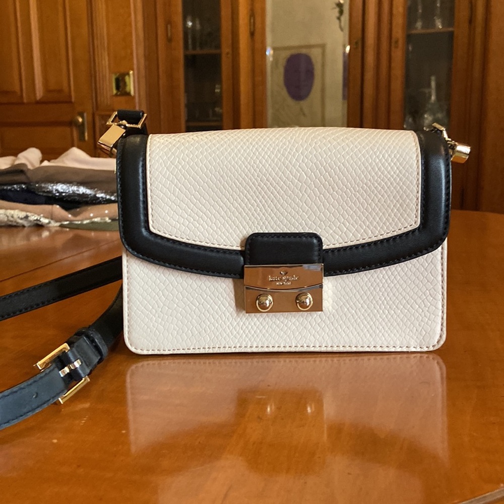 Kate Spade New York black and white crossbody bag